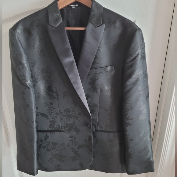 Express Other - Express Men's Black Patterned Tuxedo Blazer Slim Fit 44S